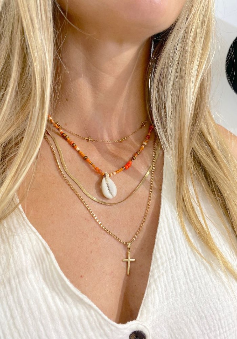 Accessories Cabo Gypsy Necklaces | Sunrise Shell Beaded Necklace