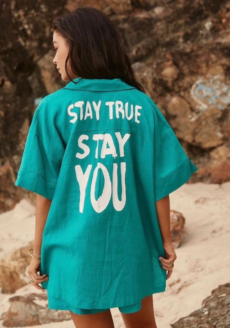 Fashion Sabbi Sets | Stay True Shirt - Palm Beach