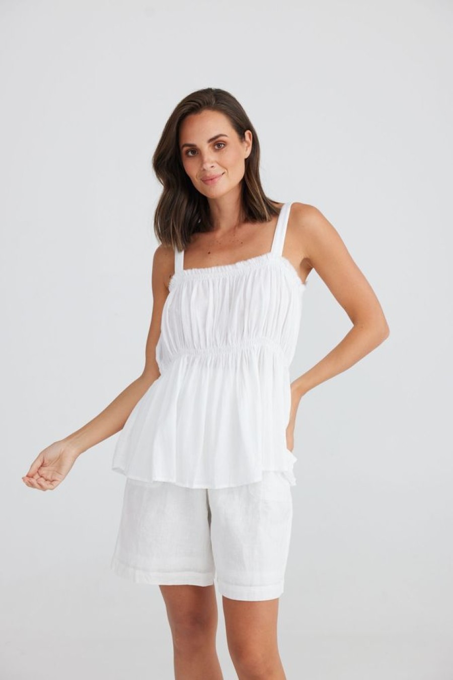 Fashion Holiday Tops | Bask Top - White