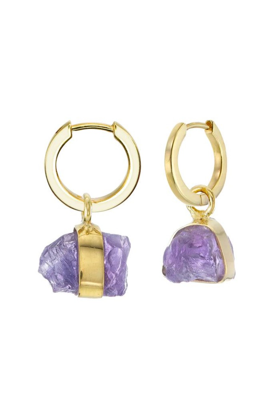 Accessories Tiger Frame Gold Jewels | Tiger Frame Gold Mini Rough Gem - Amethyst