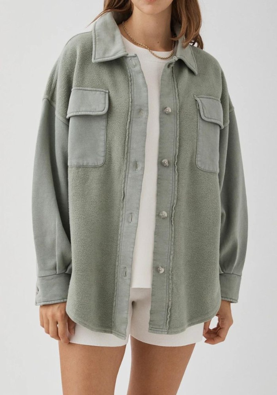 Fashion Arcaa Movement Tops | Bailey Shirt Jkt - Sage