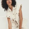 Fashion Ministry of style Tops | Lucia Denim Vest- Ivory