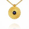 Accessories Temple of the Sun Gold Jewels | Gold Shine Sapphire Necklace