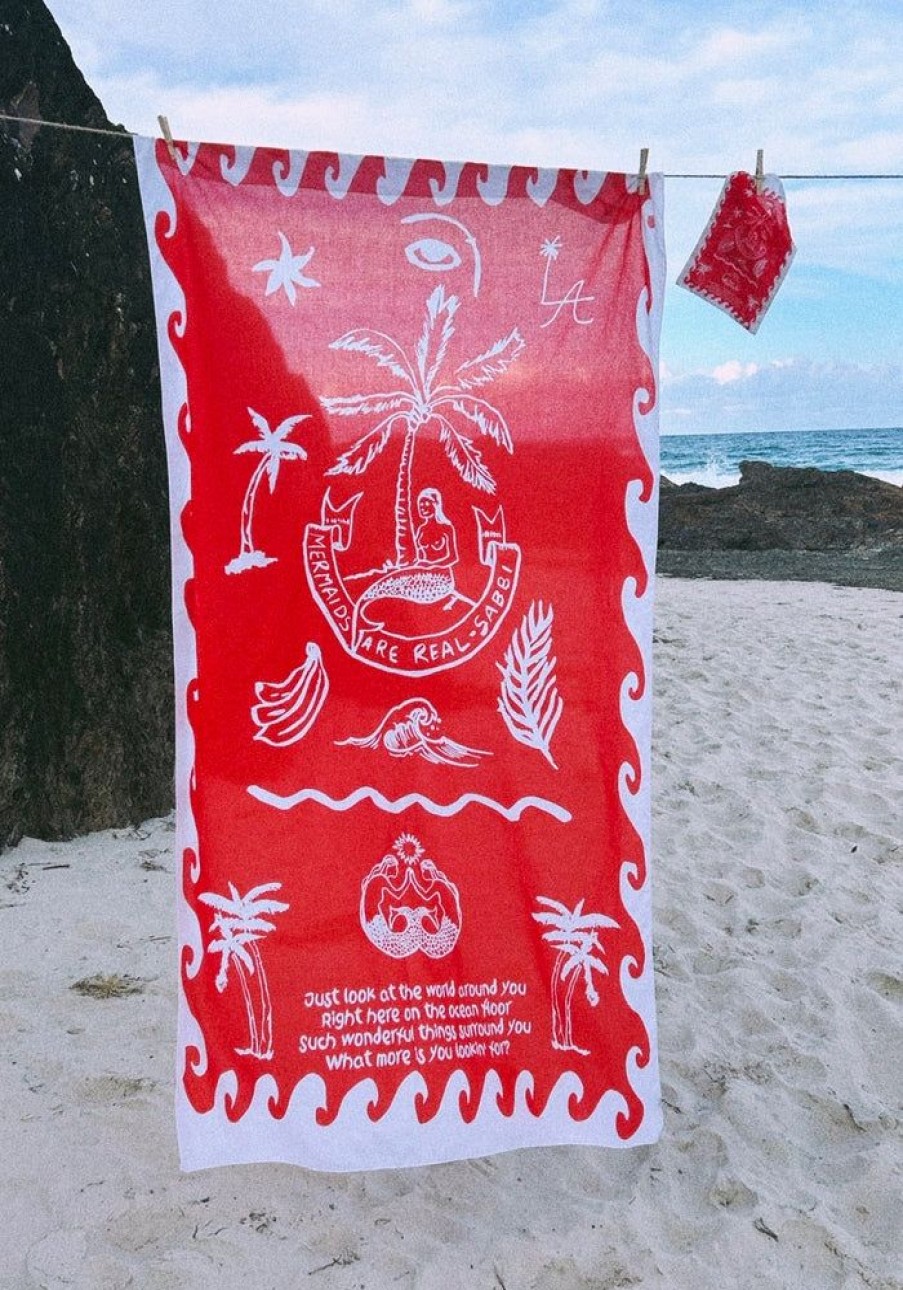 Accessories Sabbi Sarongs & Beachwear | That'S A Wrap Sarong - Red Mermaid