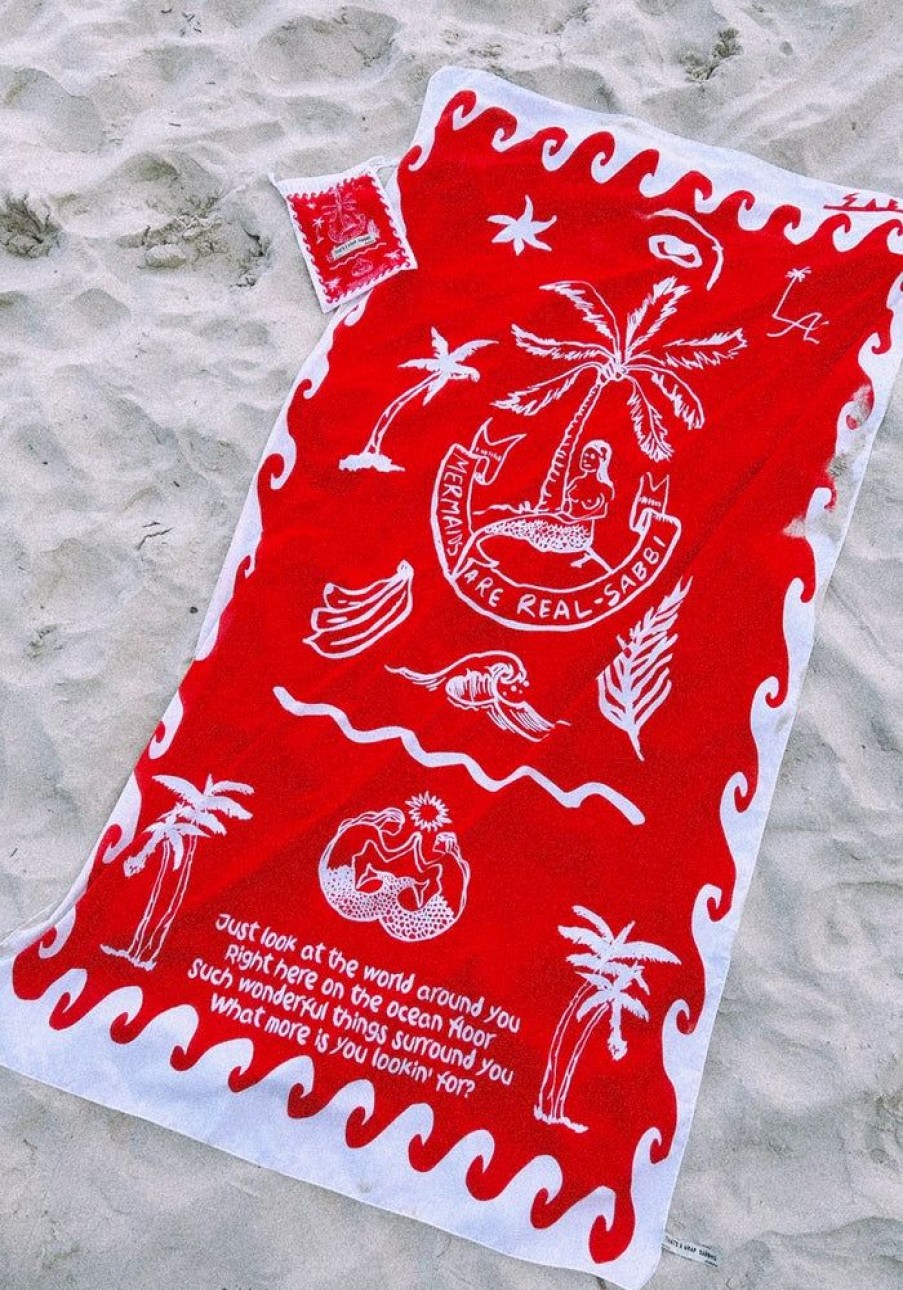 Accessories Sabbi Sarongs & Beachwear | That'S A Wrap Sarong - Red Mermaid