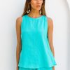 Fashion Cabo Tops | St.Barts Tank - Turquoise