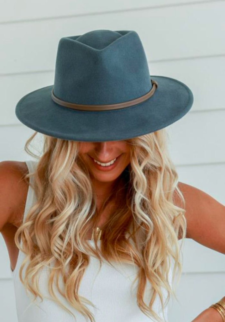 Accessories Free spirit Hats + Scarves | Free Spirit Hat - Blue Grey