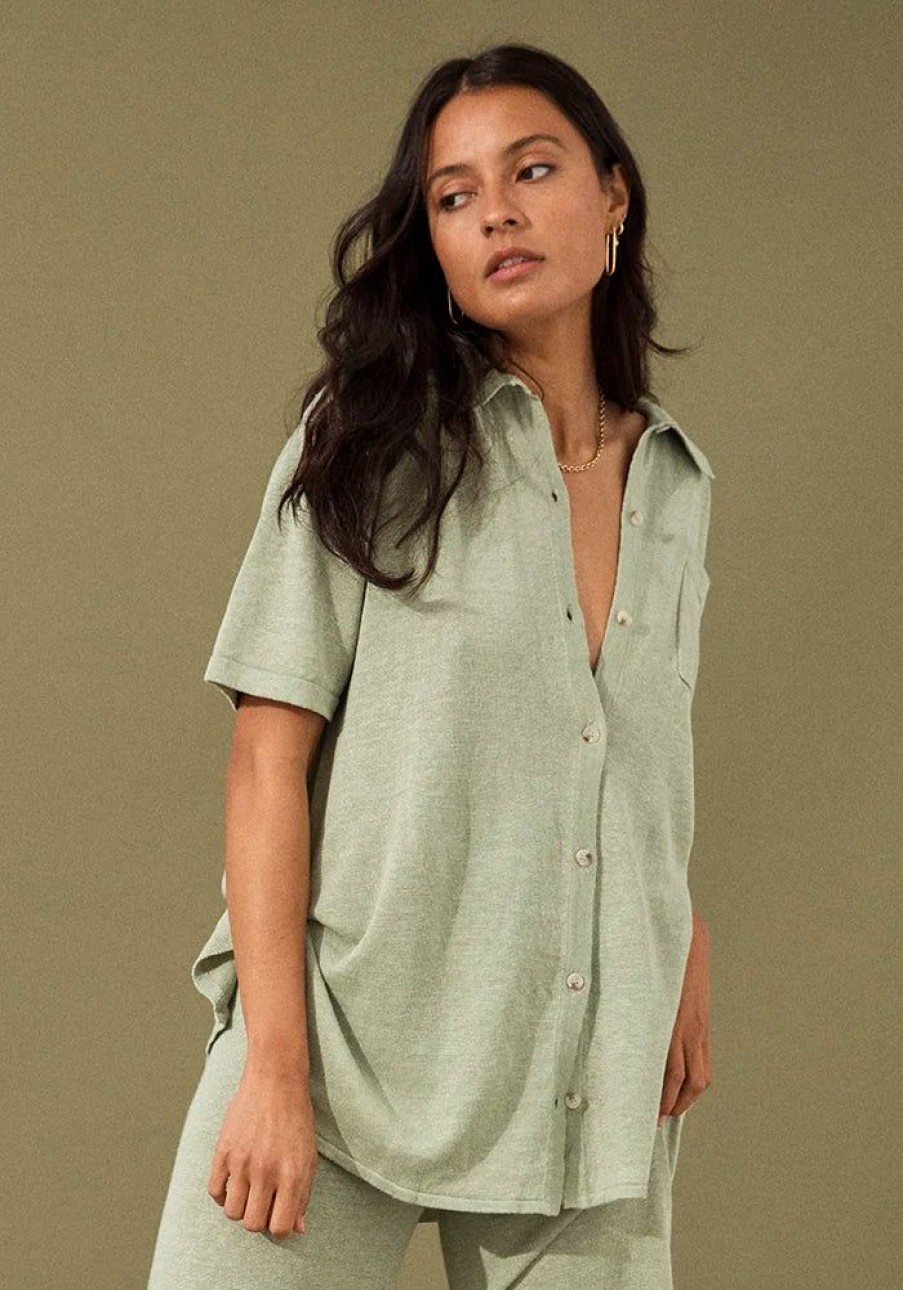 Fashion Arcaa Movement Sets | Brie Shirt - Aloe