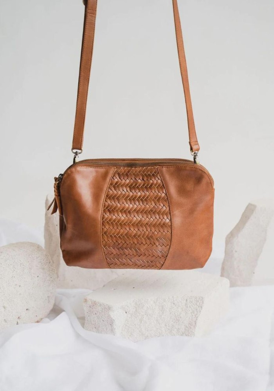 Accessories Hobo and Hatch Bags | Woven Tre Bag- Chestnut Antique