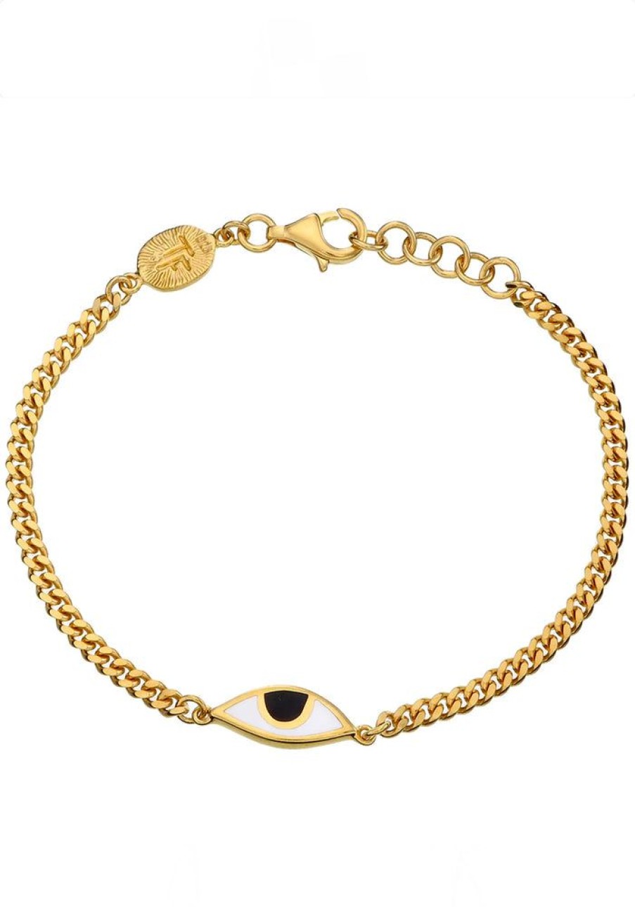 Accessories Tiger Frame Gold Jewels | Eye Protection Chain Bracelet- Black