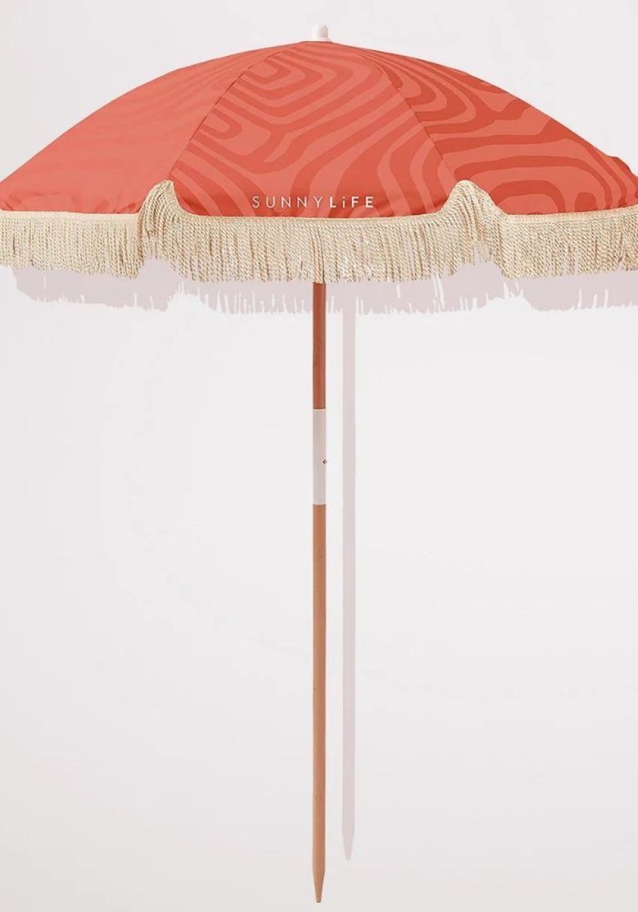 Accessories SunnyLife Beach Accessories | Luxe Beach Umbrella- Terracotta