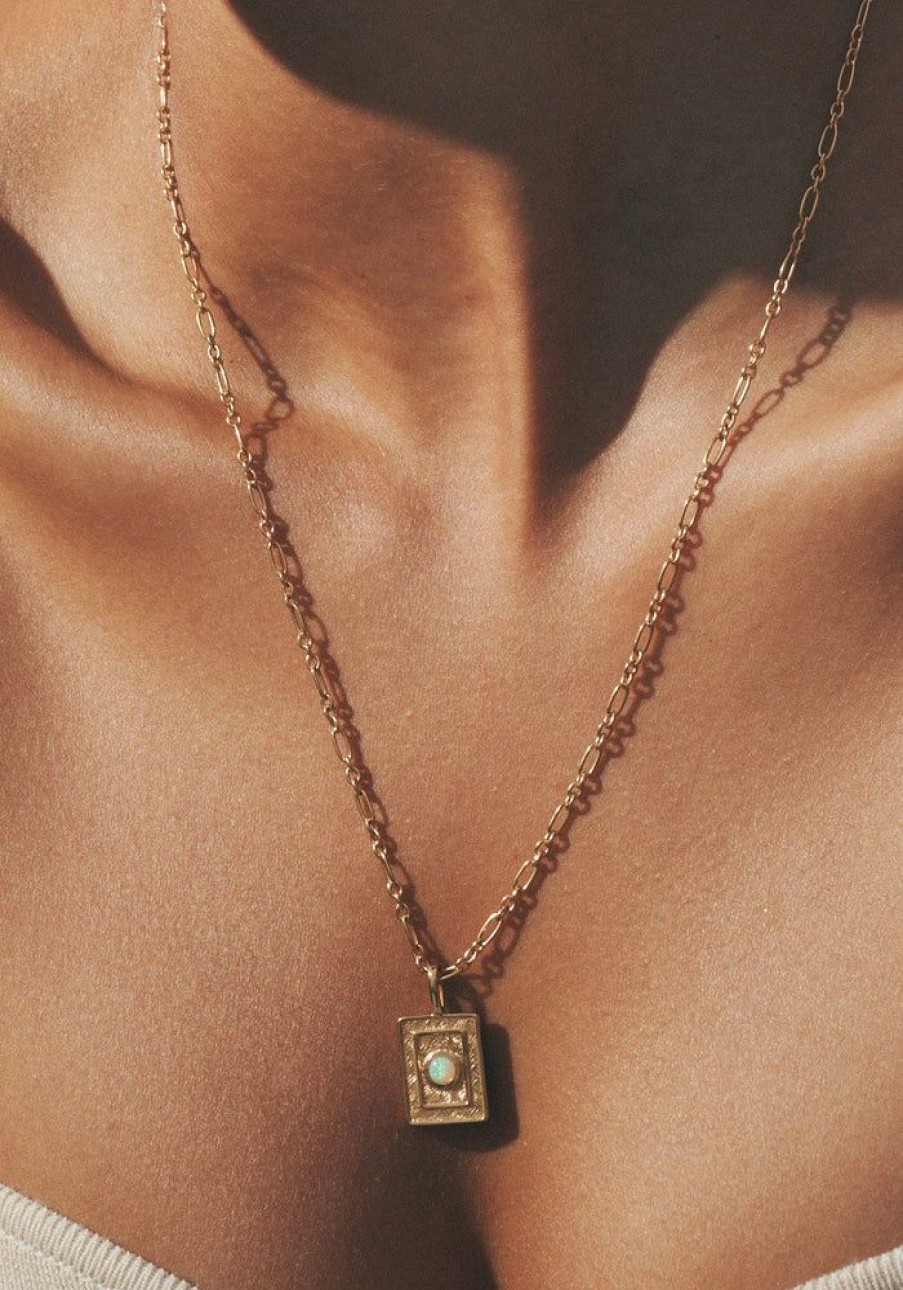 Accessories Temple of the Sun Necklaces | Agora Opal Necklace Gold