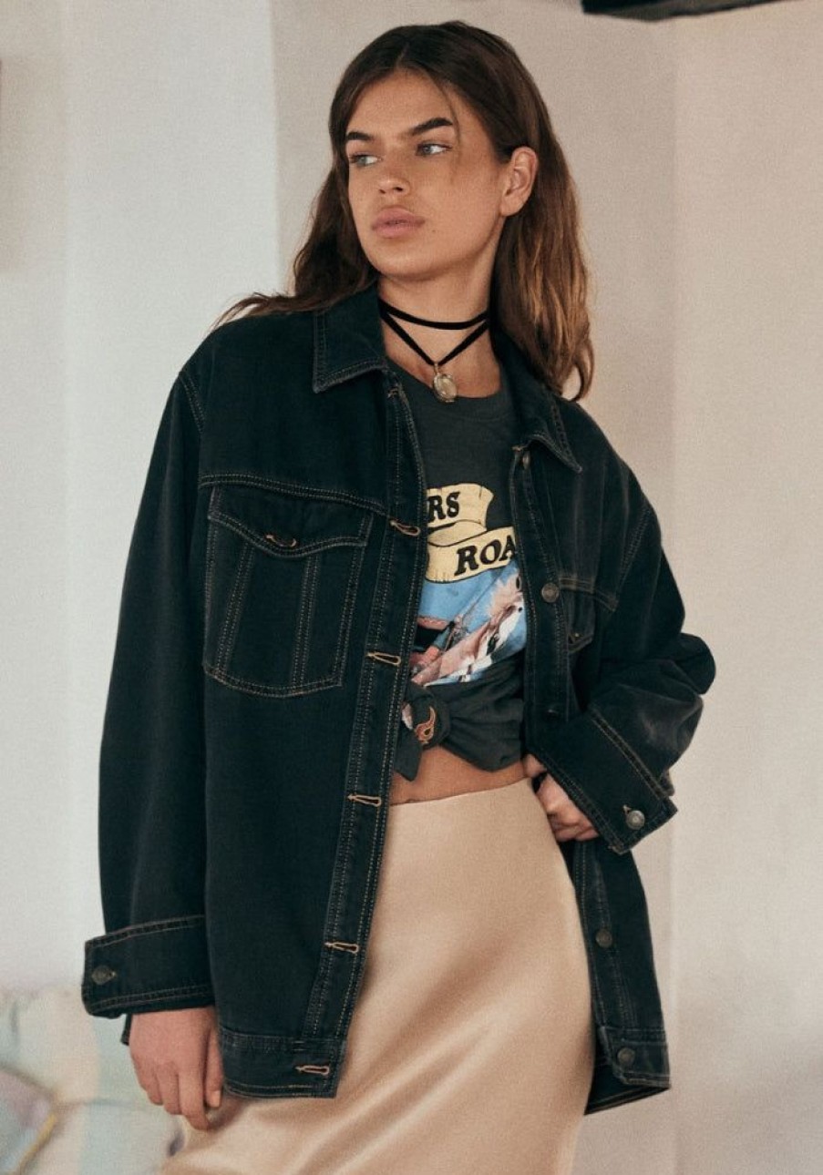 Fashion Spell Tops | Muse Denim Jacketvintage Black