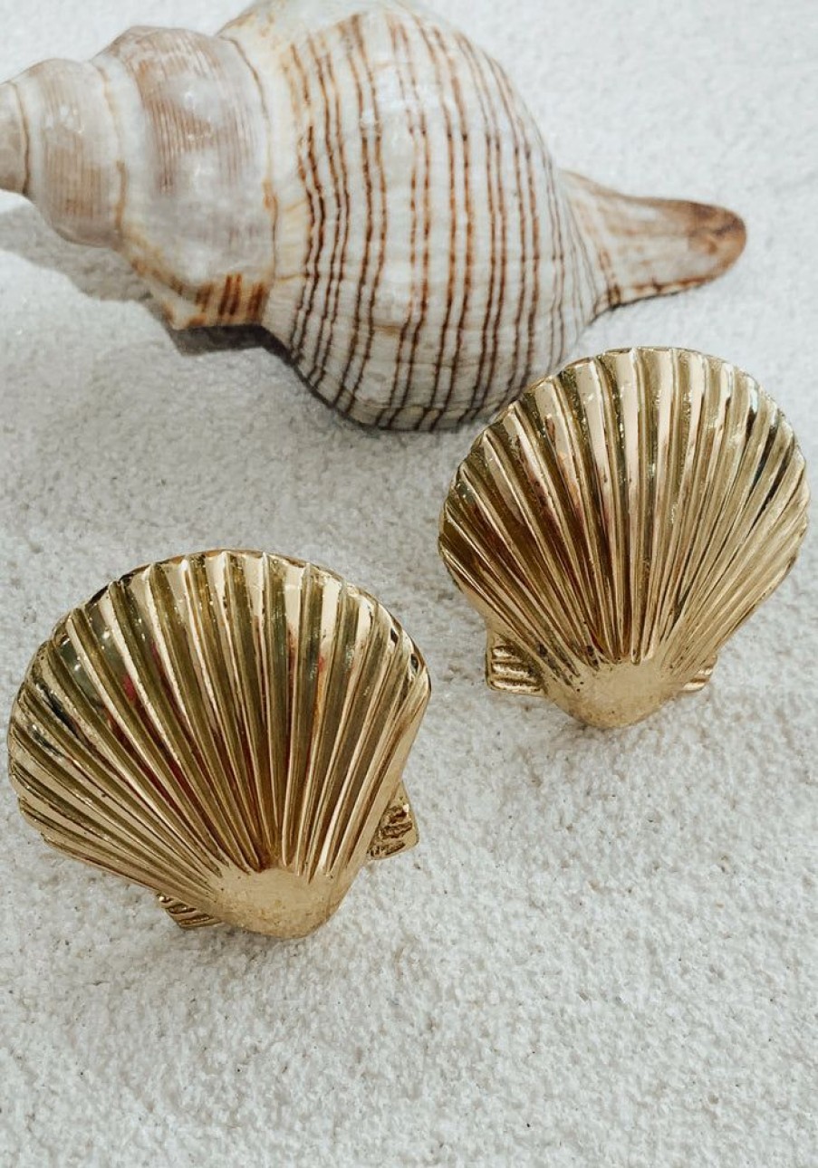 Accessories Cabo Gypsy Gold Jewels | Shell Gold Door Knobs