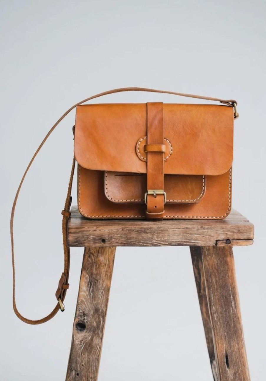 Accessories Hobo and Hatch Bags | Rising Sun Satchel- Vintage Tan