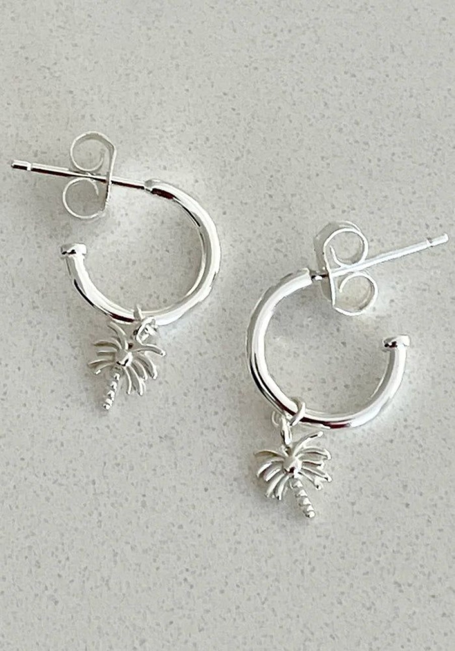 Accessories Sun Soul Jewels Silver Jewels | Silver Palm Earrings