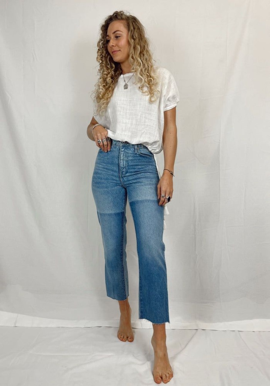 Fashion Outland Denim Shorts + Pants | Zoe Straight Leg Jeans