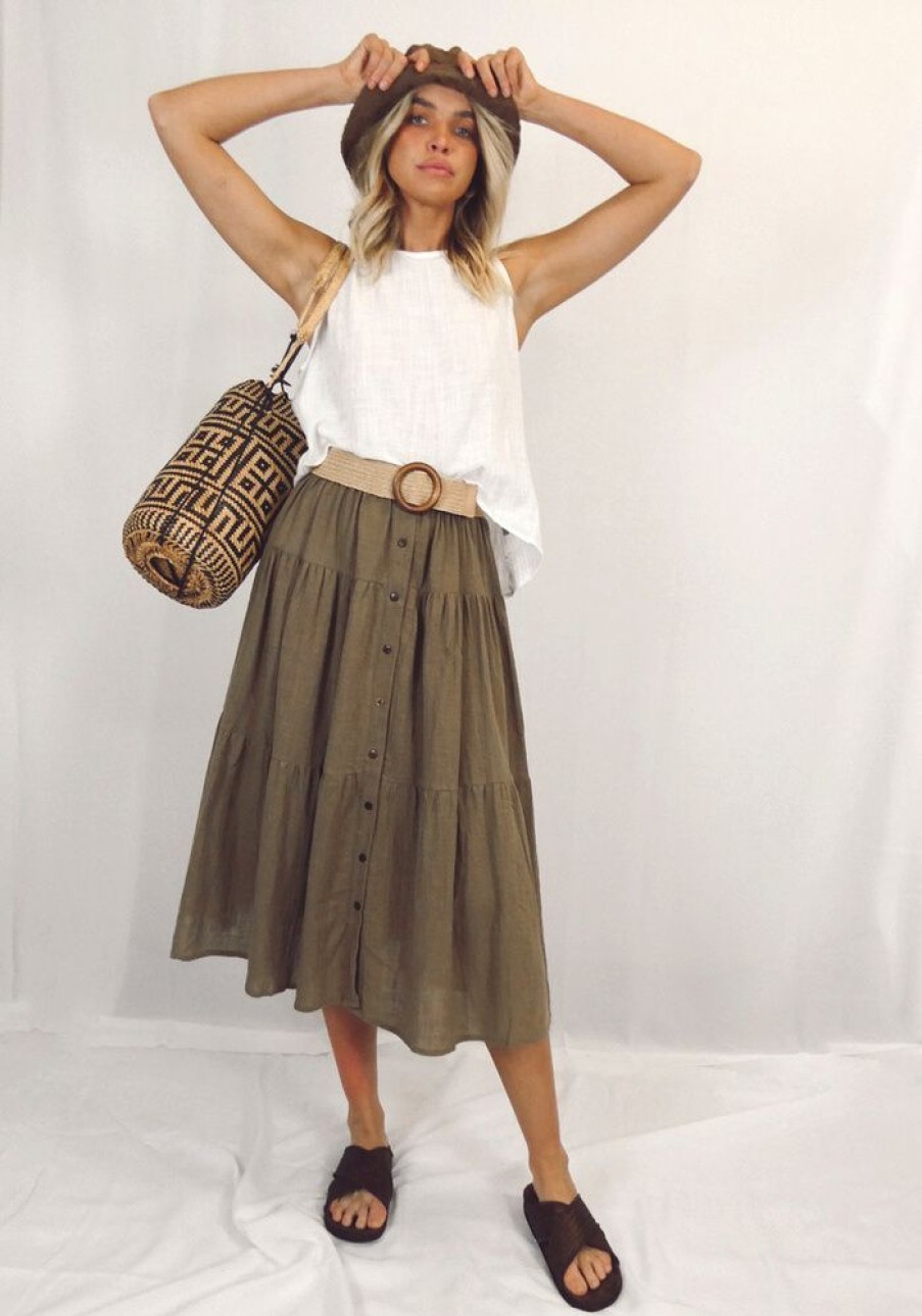 Fashion Cabo Gypsy Skirts | Liberty Skirt - Cocoa