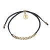 Accessories Tiger Frame Gold Jewels | Tiger Frame Simple Chain & Cord Gold Bracelet- Black