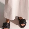 Accessories LA Tribe Sandals & Slides | Quilted Slide - Black