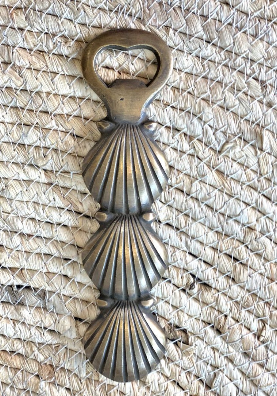 Homewares Cabo Gypsy | Shell Brass Bottle Opener