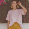 Fashion Ciao Ciao Vacation Tops | Low Key Logo Tee- Pink