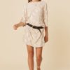 Fashion Spell Mini Dress | Light Of Moon Sequin Tunic Dress- Cream