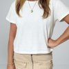 Fashion Lilya Tops | Boxy Tee - White