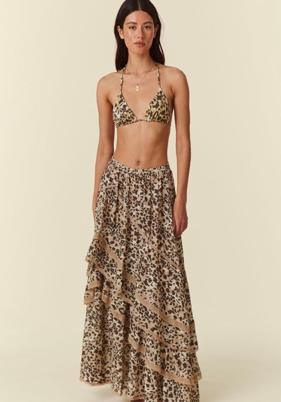 Fashion Spell Skirts | Belle Mare Raffle Maxi Skirt - Pepper