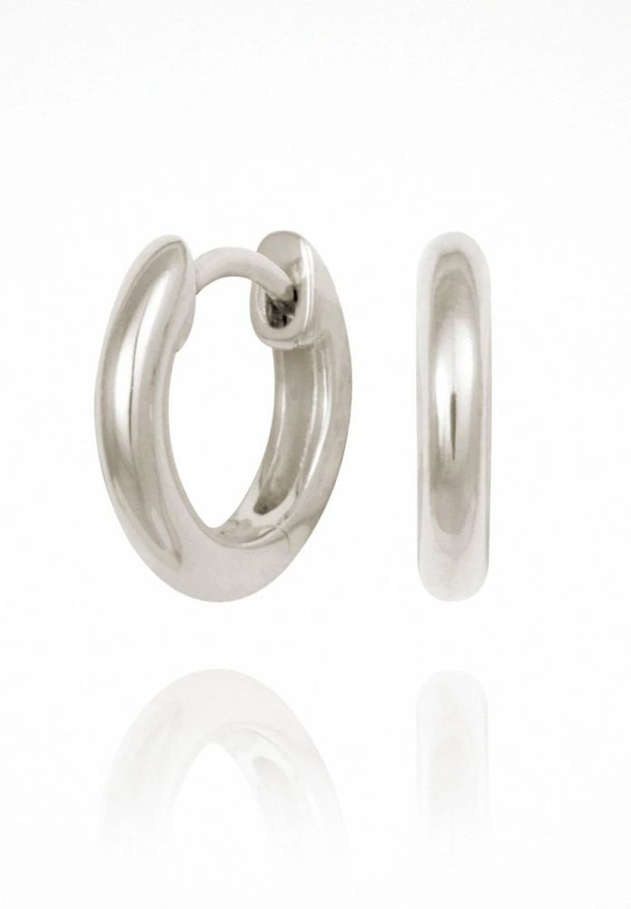 Accessories Temple of the Sun Earrings | Omega Small Hoops - Silver