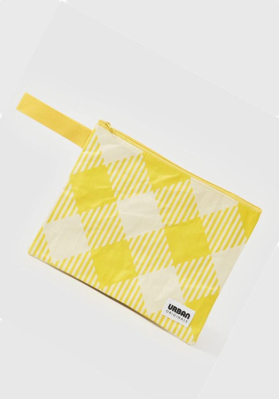 Accessories Urban Originals Bags | Pouch - Yellow Check