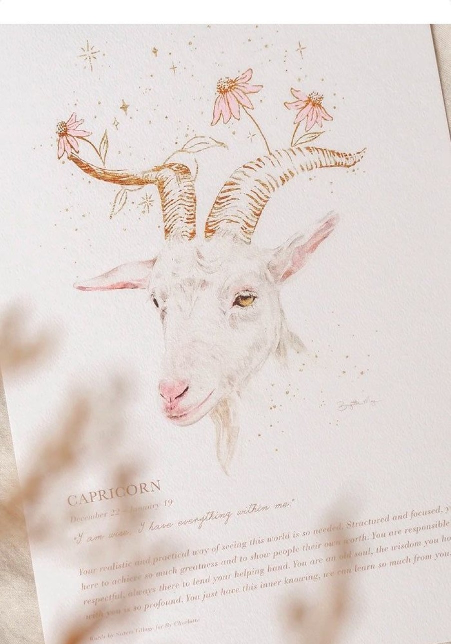 Homewares By Charlotte | Capricorn Zodiac A4-Unframed Print