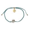 Accessories Tiger Frame Bracelets | Tiger Frame Diamond Quartz Crystal Gold Bracelet- Green/White