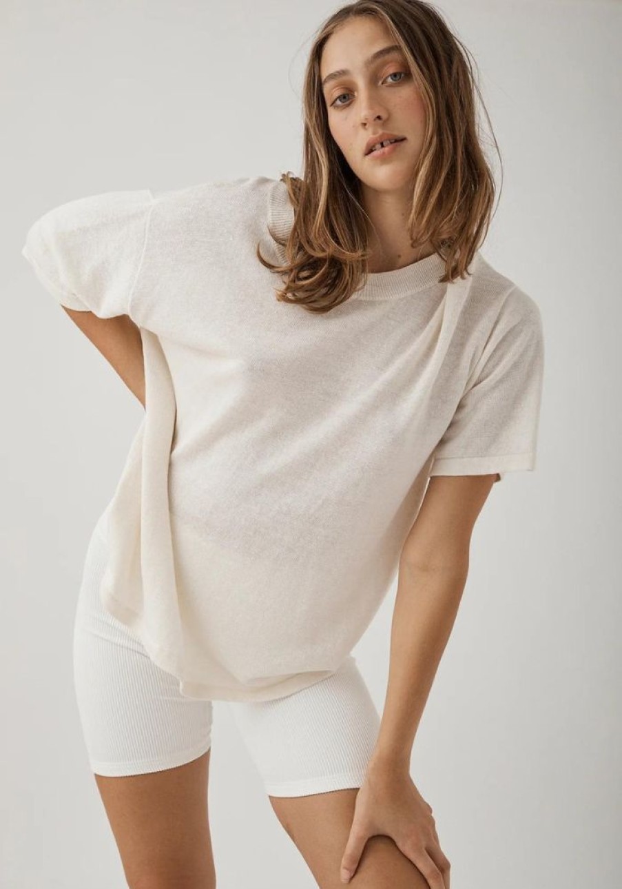 Fashion Arcaa Movement Tops | Hugo Tshirt- Cream