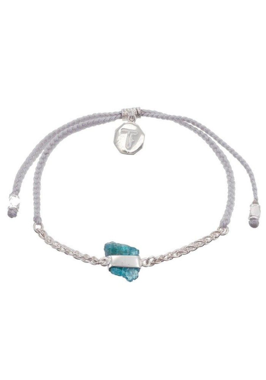 Accessories Tiger Frame Silver Jewels | Tiger Frame Silver Chain & Cord - Pale Grey With Apatite