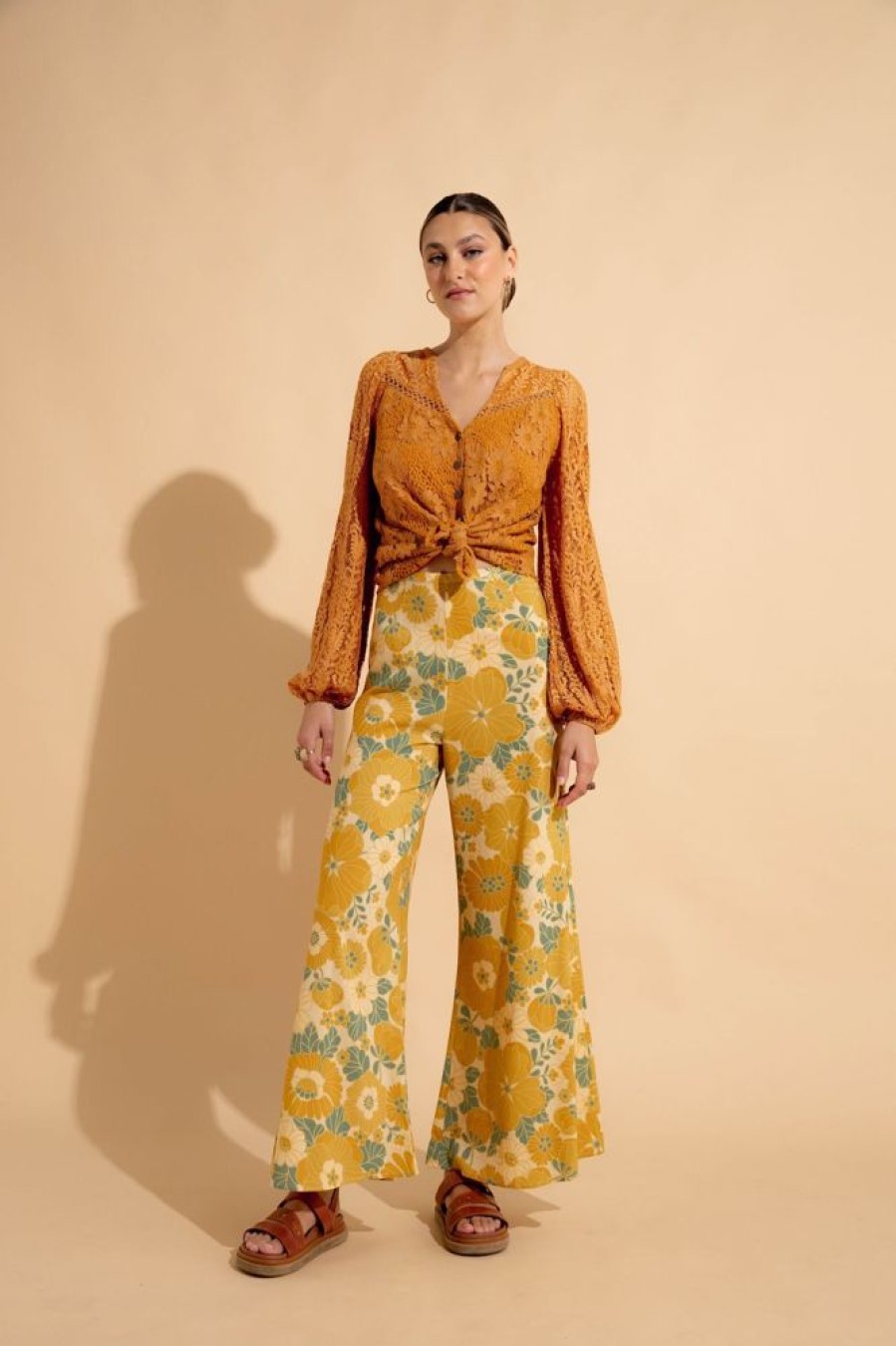 Fashion Nine Lives Bazaar Shorts + Pants | Palazzo Pant - Marigold