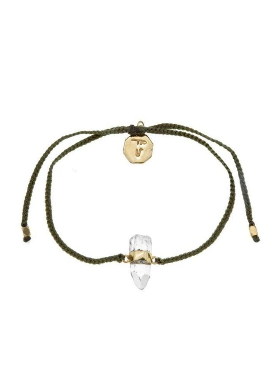 Accessories Tiger Frame Bracelets | Tiger Frame Olive Green Cord- Quartz