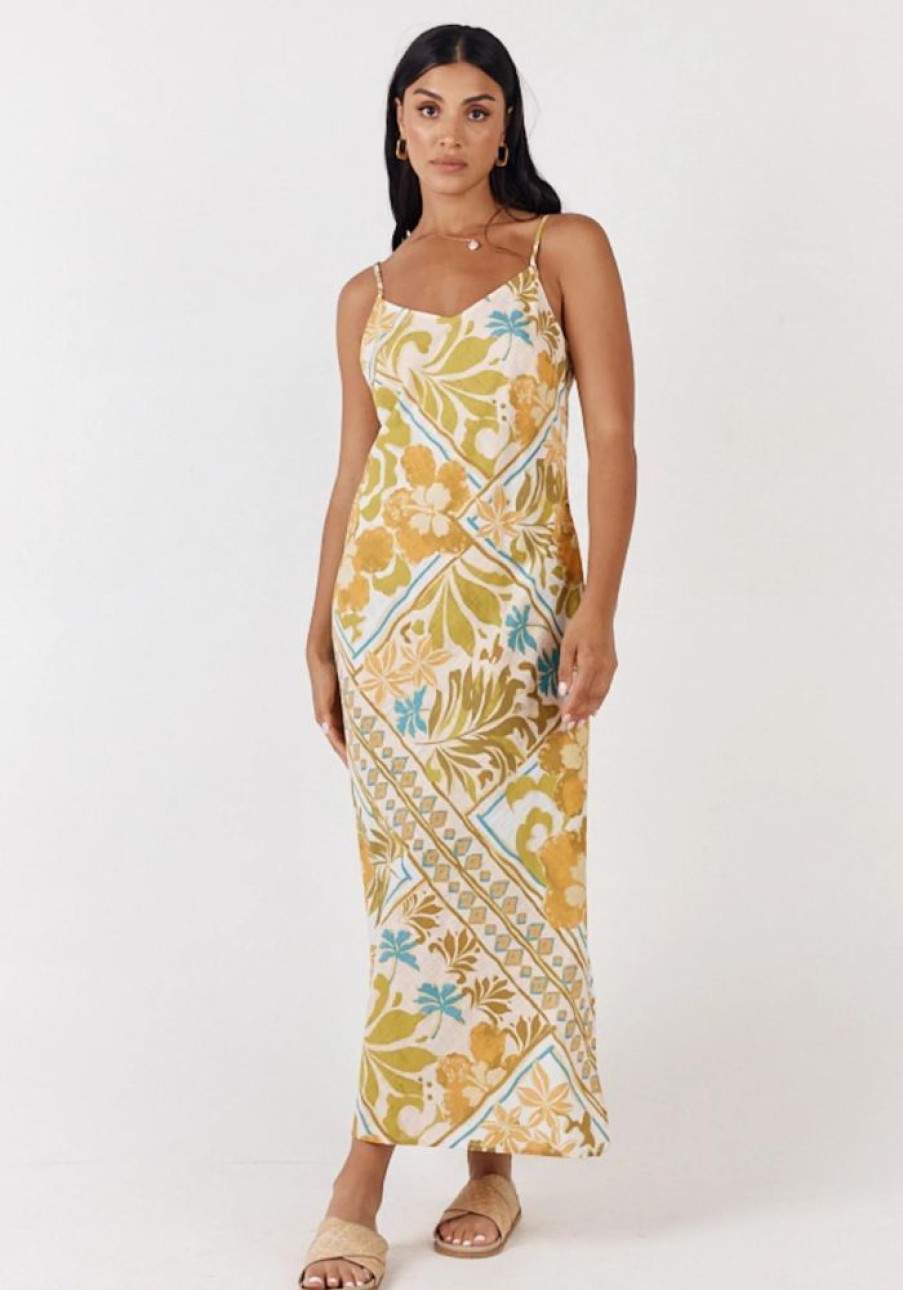 Fashion Girl and the Sun Party Dresses | Celestial Maxi Dress- Paradise Print