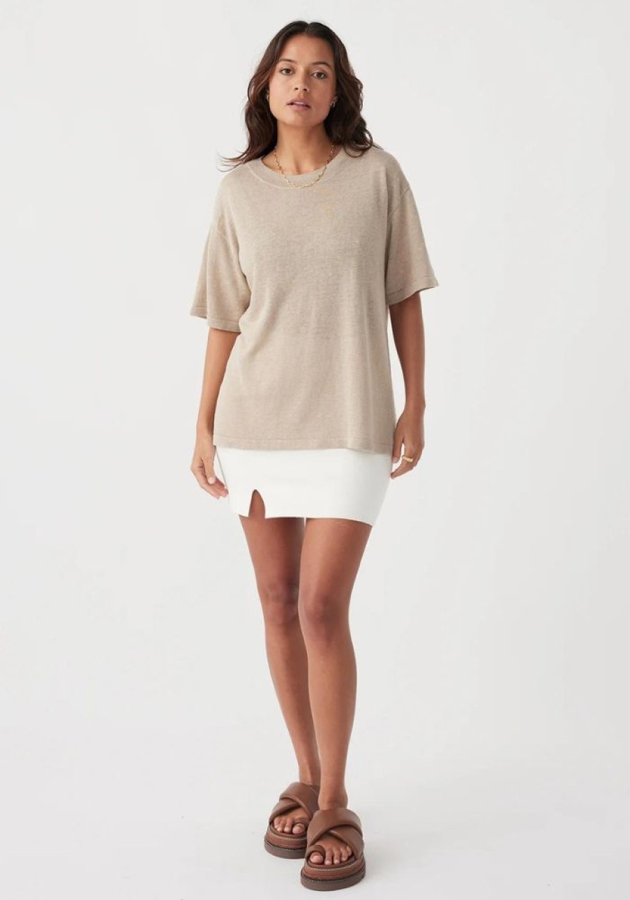 Fashion Arcaa Movement Tops | Hugo Tshirt- Taupe