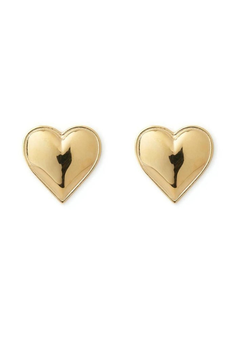 Accessories Arms Of Eve Gold Jewels | Darling Heart Earrings- Gold