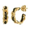 Accessories Tiger Frame Earrings | Tiger Frame Gold Holiday Hoops- Olive