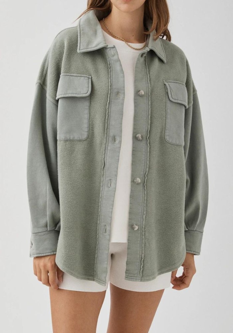 Fashion Arcaa Movement Kimonos & Jackets | Bailey Shirt Jkt - Sage