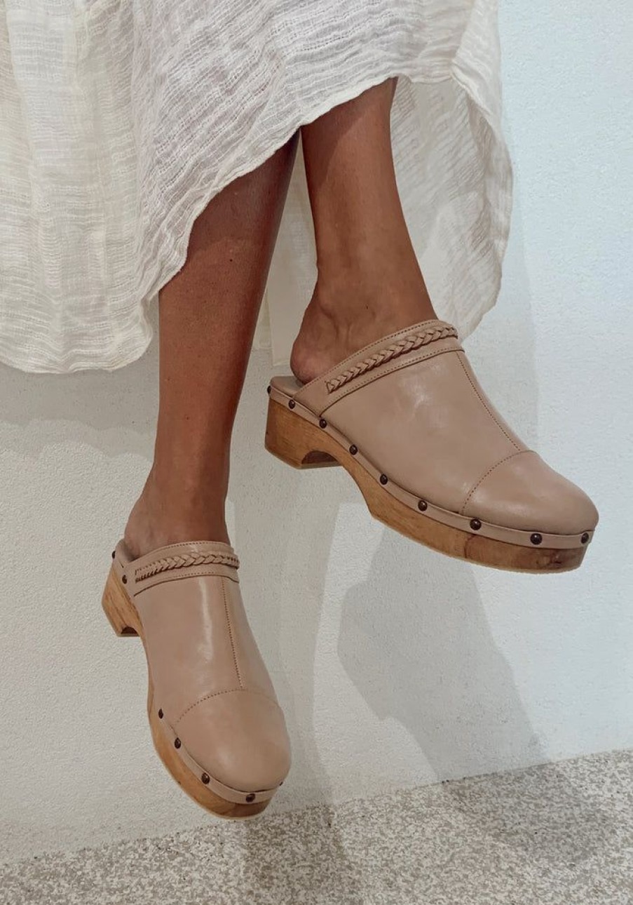 Accessories Cabo Gypsy Heels | Malibu Clogs - Vintage Nude