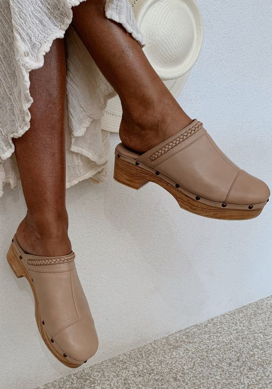 Accessories Cabo Gypsy Heels | Malibu Clogs - Vintage Nude