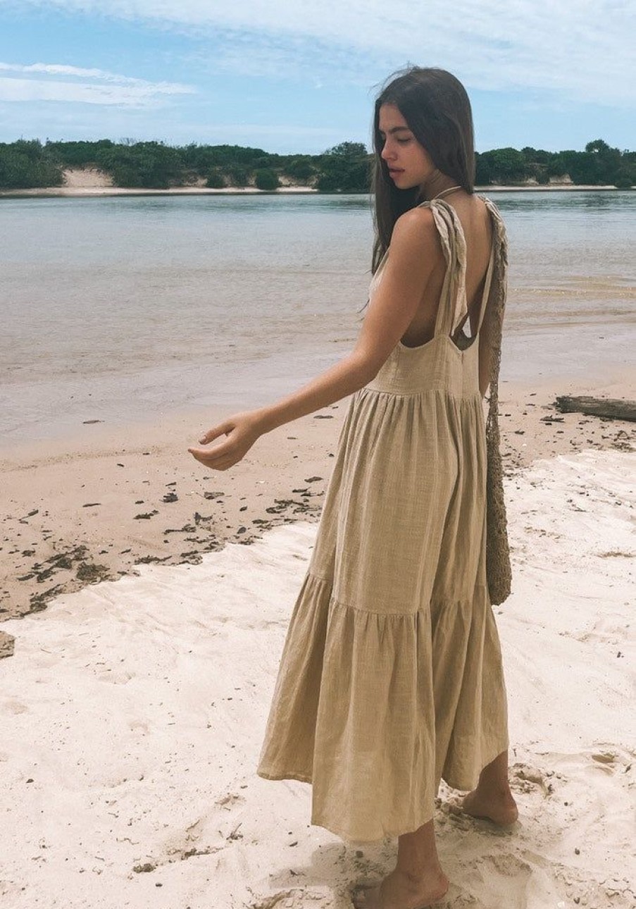 Fashion Cabo Midi Dress | Samara Dress - Almond