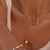 Accessories Tiger Frame Necklaces | Tiger Frame Charm Chrysoprase & Diamond Necklace