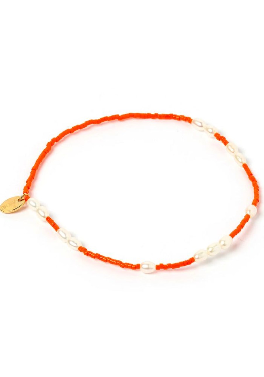 Accessories Arms Of Eve Anklets | Poppy Pearl & Glass Bead Anklet