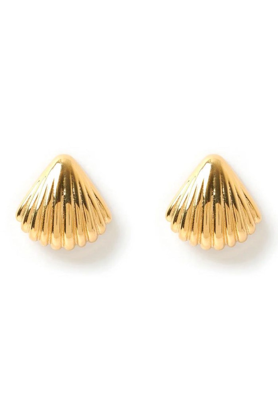 Accessories Arms Of Eve Earrings | Pearla Gold Shell Earrings