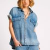 Fashion One Teaspoon Tops | Blue Rapture Cut Off Denim Shirt