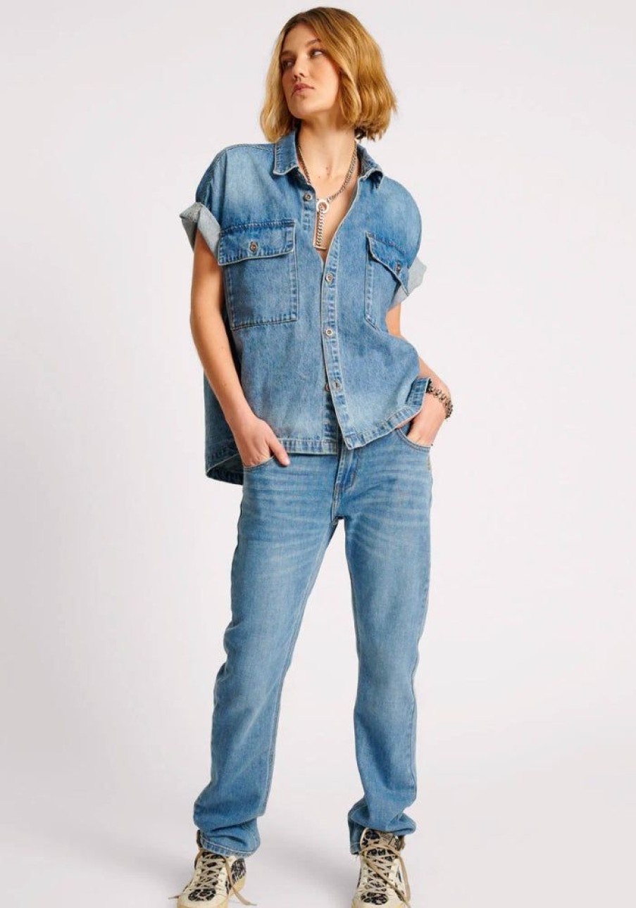 Fashion One Teaspoon Tops | Blue Rapture Cut Off Denim Shirt